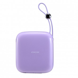 Powerbanka Joyroom 10000mAh Jelly Series 22,5W s vestavěným USB C kabelem fialová (JR-L002)