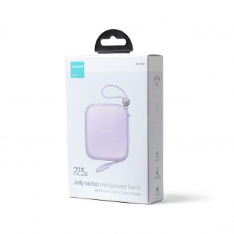 Powerbanka Joyroom 10000mAh Jelly Series 22,5W s vestavěným USB C kabelem fialová (JR-L002)