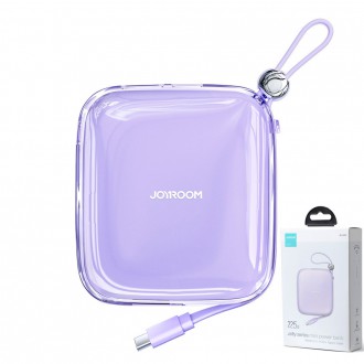 Powerbanka Joyroom 10000mAh Jelly Series 22,5W s vestavěným USB C kabelem fialová (JR-L002)