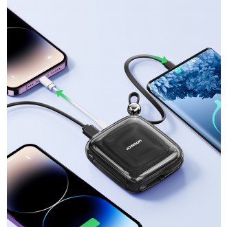 Powerbanka Joyroom 10000mAh Jelly Series 22,5W s vestavěným USB C kabelem černý (JR-L002)