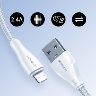 Joyroom kabel USB - Lightning 2,4A Surpass Series 1,2 m bílý (S-UL012A11)