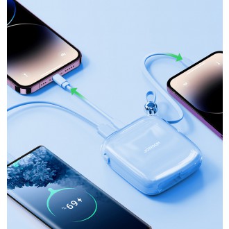 Powerbanka Joyroom 10000mAh Jelly Series 22,5W s vestavěným Lightning kabelem modrý (JR-L003)