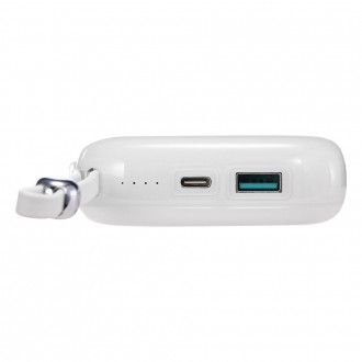 Powerbanka Joyroom 10000mAh Jelly Series 22,5W s vestavěným Lightning kabelem bílý (JR-L003)