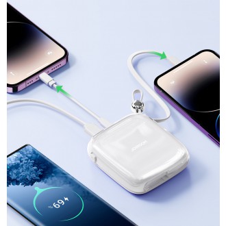 Powerbanka Joyroom 10000mAh Jelly Series 22,5W s vestavěným Lightning kabelem bílý (JR-L003)