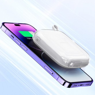 Powerbanka Joyroom 10000mAh Jelly Series 22,5W s vestavěným Lightning kabelem bílý (JR-L003)
