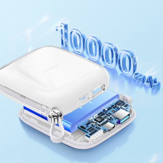 Powerbanka Joyroom 10000mAh Jelly Series 22,5W s vestavěným Lightning kabelem bílý (JR-L003)