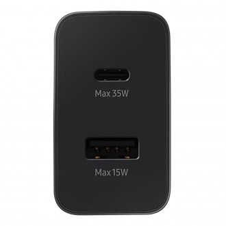 Samsung USB-C / USB-A nástěnná nabíječka 35W černá (EP-TA220NBEGEU)