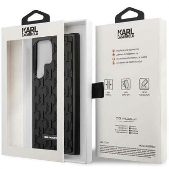 Karl Lagerfeld KLHCS23LRUPKLPK S23 Ultra S918 pevné pouzdro černo/černý 3D monogram
