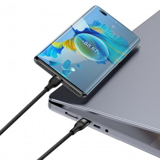 Baseus Flash Series Ⅱ Kabel pro rychlé nabíjení 2v1 USB-C – 2xUSB-C 100W 1,5m černý