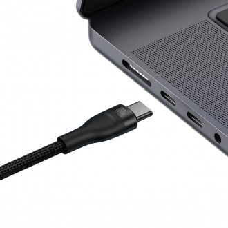 Baseus Flash Series Ⅱ Kabel pro rychlé nabíjení 2v1 USB-C – 2xUSB-C 100W 1,5m černý