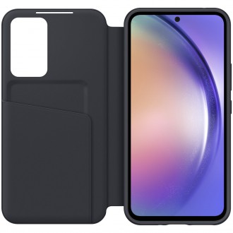 Pouzdro Samsung Smart View Wallet pro Samsung Galaxy A54 5G Cover with Smart Flip Window Card Wallet Black (EF-ZA546CBEGWW)