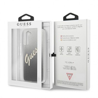 Guess GUHCS21MPCUGLSBK S21+ G996 czarny/black hardcase Glitter Gradient Script