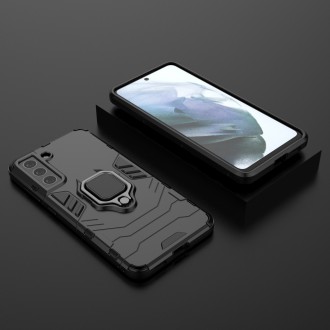 Ring Armor Case Kickstand Tough Rugged Cover for Samsung Galaxy S21 FE black