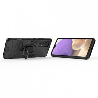 Ring Armor Case Kickstand Tough Rugged Cover for Samsung Galaxy A32 4G black