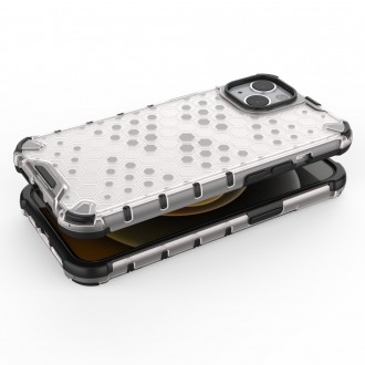 Honeycomb Case armor cover with TPU Bumper for iPhone 13 black