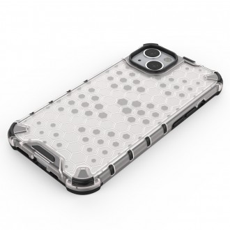 Honeycomb Case armor cover with TPU Bumper for iPhone 13 black