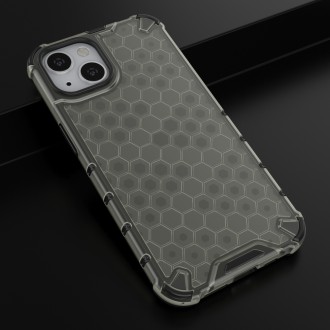 Honeycomb Case armor cover with TPU Bumper for iPhone 13 black