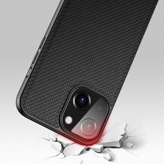 Dux Ducis Fino case covered with nylon material for iPhone 13 black