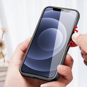Dux Ducis Fino case covered with nylon material for iPhone 13 black