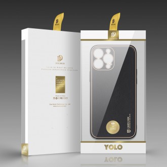 Dux Ducis Yolo elegant case made of soft TPU and PU leather for iPhone 13 Pro black