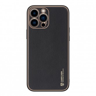 Dux Ducis Yolo elegant case made of soft TPU and PU leather for iPhone 13 Pro black