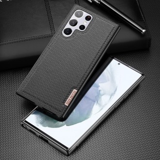 Dux Ducis Fino case is made of nylon material for Samsung Galaxy S22 Ultra black
