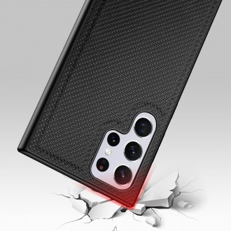 Dux Ducis Fino case is made of nylon material for Samsung Galaxy S22 Ultra black