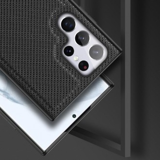 Dux Ducis Fino case is made of nylon material for Samsung Galaxy S22 Ultra black