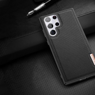 Dux Ducis Fino case is made of nylon material for Samsung Galaxy S22 Ultra black
