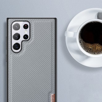 Dux Ducis Fino case is made of nylon material for Samsung Galaxy S22 Ultra black