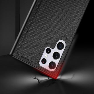 Dux Ducis Fino case is made of nylon material for Samsung Galaxy S22 Ultra black