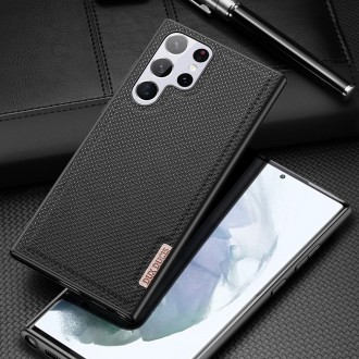Dux Ducis Fino case is made of nylon material for Samsung Galaxy S22 Ultra black