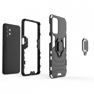 Ring Armor tough hybrid case cover + magnetic holder for Samsung Galaxy A33 5G black