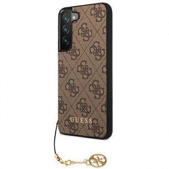 Guess GUHCS22MGF4GBR S906 S22+ brązowy/brown hard case 4G Charms Collection
