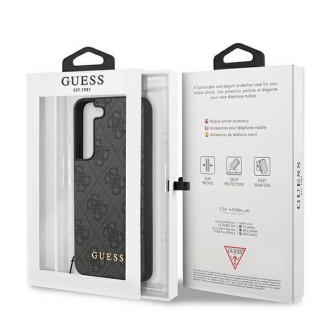 Guess GUHCS22MGF4GGR S906 S22+ szary/grey hardcase 4G Charms Collection