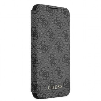 Guess GUBKS22MG4GFGR S22+ S906 szary/grey book 4G Metal Gold Logo