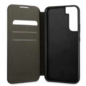 Guess GUBKS22MG4GFGR S22+ S906 szary/grey book 4G Metal Gold Logo