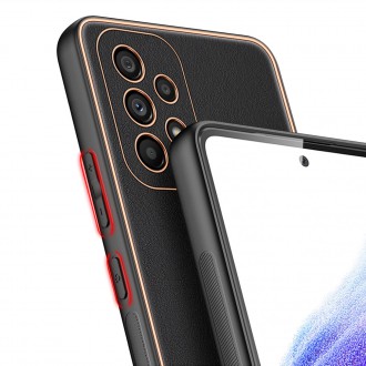 Dux Ducis Yolo elegant cover made of ecological leather for Samsung Galaxy A53 5G black