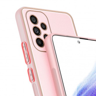 Dux Ducis Yolo elegant cover made of ecological leather for Samsung Galaxy A53 5G pink