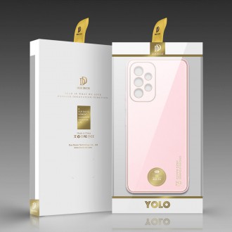 Dux Ducis Yolo elegant cover made of ecological leather for Samsung Galaxy A53 5G pink