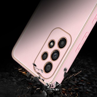 Dux Ducis Yolo elegant cover made of ecological leather for Samsung Galaxy A53 5G pink