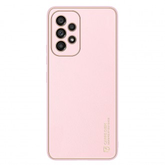 Dux Ducis Yolo elegant cover made of ecological leather for Samsung Galaxy A53 5G pink