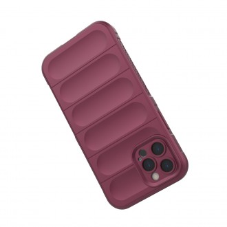 Pouzdro Magic Shield Case pro iPhone 12 Pro flexibilní pancéřový kryt vínové barvy