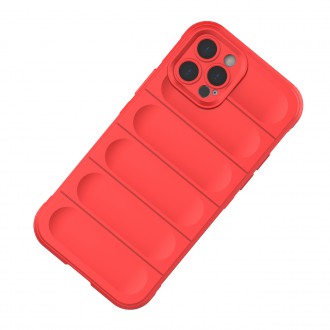 Pouzdro Magic Shield Case pro iPhone 12 Pro flexibilní pancéřový kryt vínové barvy