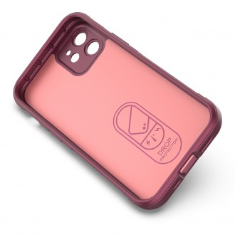 Pouzdro Magic Shield Case pro iPhone 13 flexibilní pancéřový kryt vínové barvy