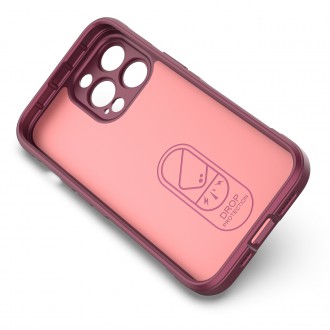 Pouzdro Magic Shield Case pro iPhone 13 Pro flexibilní pancéřový kryt vínové barvy
