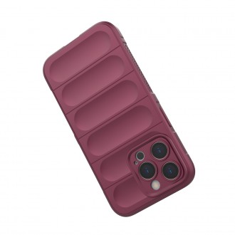 Pouzdro Magic Shield Case pro iPhone 13 Pro flexibilní pancéřový kryt vínové barvy