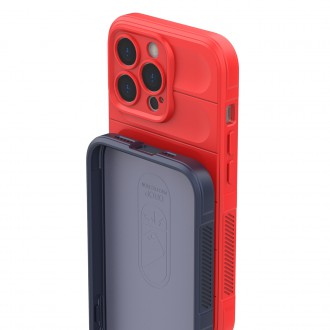 Pouzdro Magic Shield Case pro iPhone 13 Pro flexibilní pancéřový kryt vínové barvy