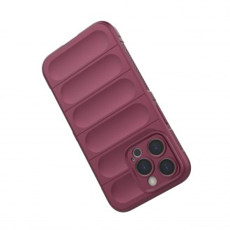 Pouzdro Magic Shield Case pro iPhone 13 Pro Max flexibilní pancéřový kryt vínové barvy