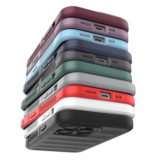 Pouzdro Magic Shield Case pro iPhone 13 Pro Max flexibilní pancéřový kryt vínové barvy